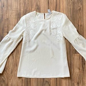 Gorgeous HM White Blouse with Lace detail.